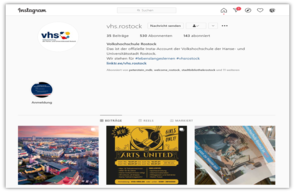 ... hier geht es zur Instagram-Seite der vhs Rostock.